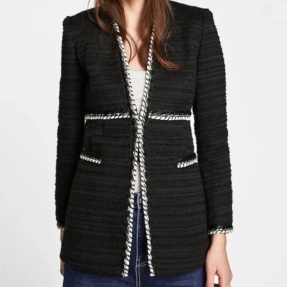 Zara Tweed Blazer - Picture 1 of 16